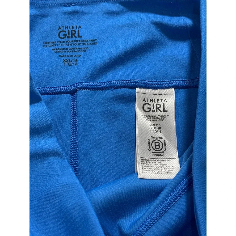 Athleta Girl XXL/16 Blue High Rise Stash Your Treasures Tight Leggings
